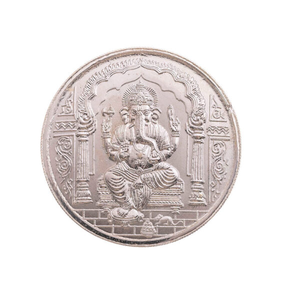 SIMHA 50gm GANESHA SILVER COIN (999)