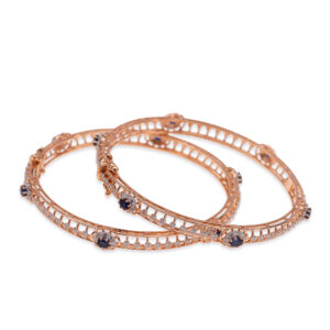 Blue Stone Diamond Bangles
