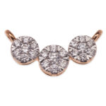 Sparkling Tri-Stone Diamond Pendant