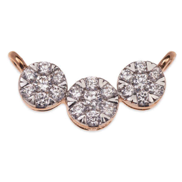 Sparkling Tri-Stone Diamond Pendant
