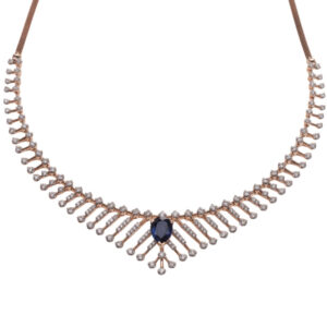 Diamond Neckpiece with Blue Stone