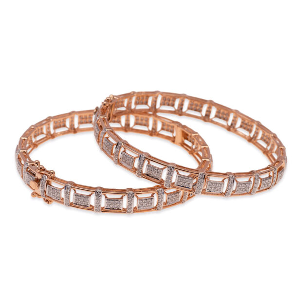 Luxe Harmony Diamond Bangles - 18K Jewellery