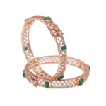 Rhythmic Pattern Diamond Bangles - 18K Jewellery
