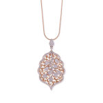 Leaf Whisper Diamond Pendant with Chain - 18K Jewellery
