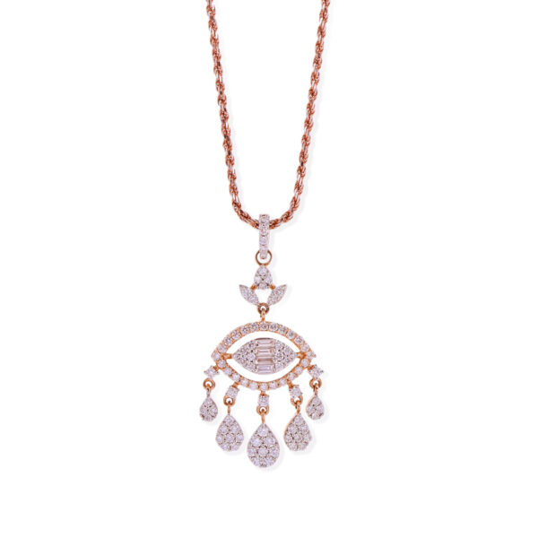 Sparkle Eye Diamond Pendant with Chain