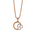 Shine Classic Round Diamond Pendant with Chain-18K Jewellery