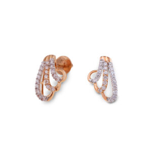 Curvy Charm Diamond Earrings - 18K Jewellery
