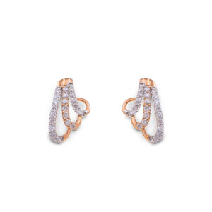 Curvy Charm Diamond Earrings - 18K Jewellery