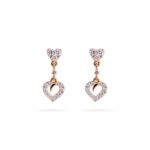 Heart Drop Diamond Earrings - 18K Jewellery
