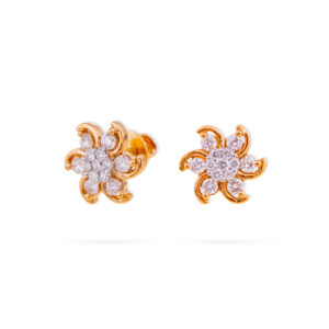 Sunpetal Diamond Earrings - 18K Jewellery