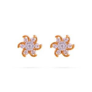 Sunpetal Diamond Earrings - 18K Jewellery