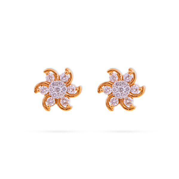 Sunpetal Diamond Earrings - 18K Jewellery