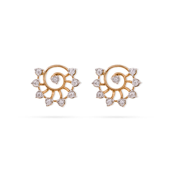 Moon Glow Diamond Earrings - 18K Jewellery