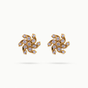 Petal Spark Diamond Earrings