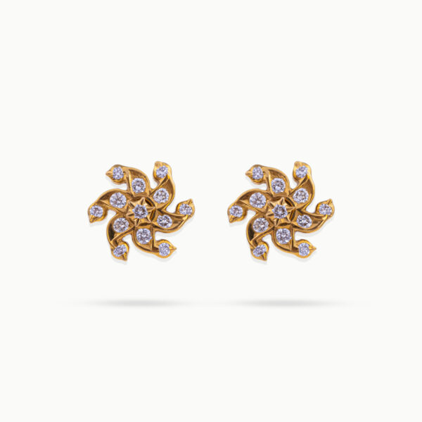 Petal Spark Diamond Earrings