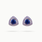 Blue Stone Diamond Earrings