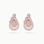 Pearl Flame Diamond Earrings