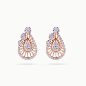 Pearl Flame Diamond Earrings