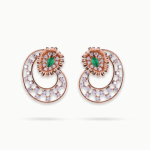 Flora Mesh Circle Diamond Earrings