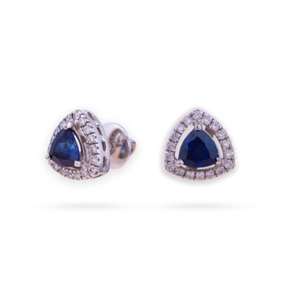 Blue Stone Diamond Earrings