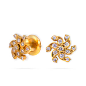 Petal Spark Diamond Earrings