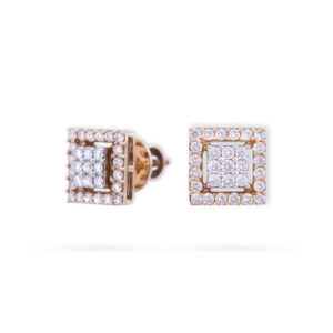 Regal Square Diamond Earrings