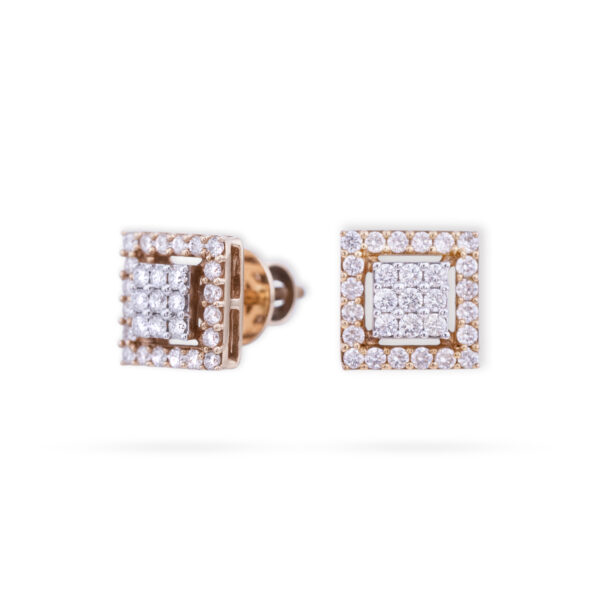 Regal Square Diamond Earrings