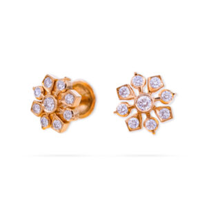 Classy Floral Diamond Earrings