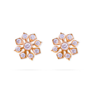 Classy Floral Diamond Earrings