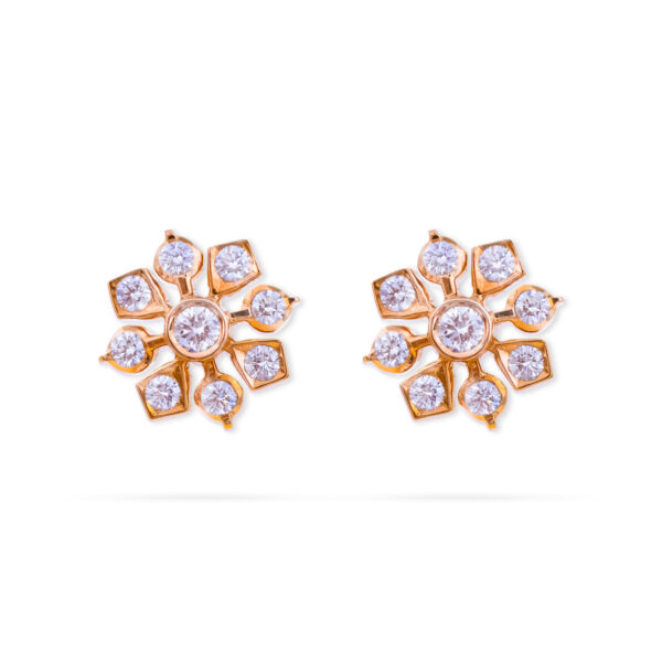 Classy Floral Diamond Earrings