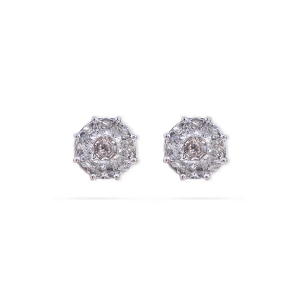 Modern Sparkling Diamond Earrings