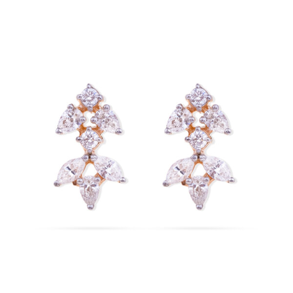 Glimmer Leaf Diamond Earrings