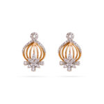 Gold Cage Diamond Earrings - 18K Jewellery