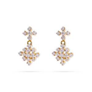 Crystal Drop Diamond Earrings - 18K Jewellery