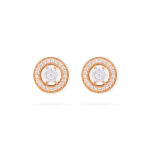 Crown Circle Diamond Earrings