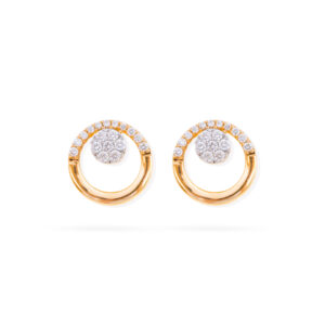 Golden Orbit Diamond Earrings