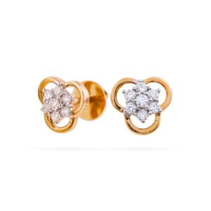Clover Charm Diamond Earrings