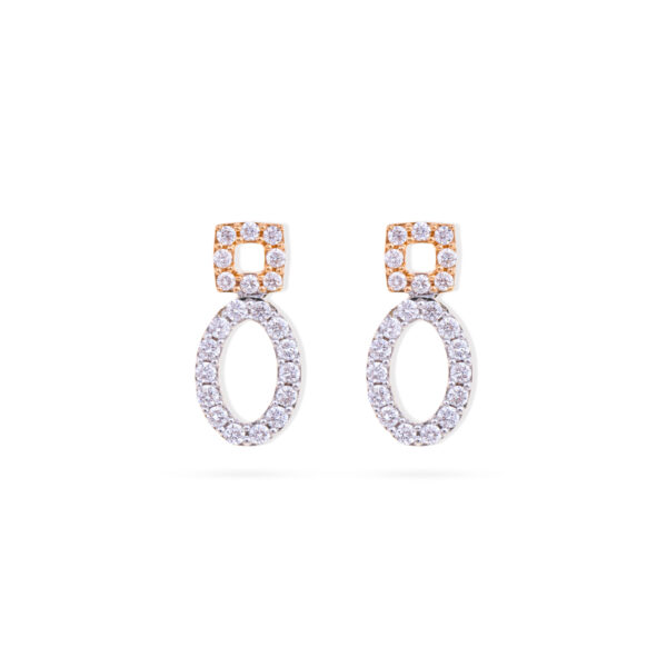 Elegant Loop Diamond Earrings