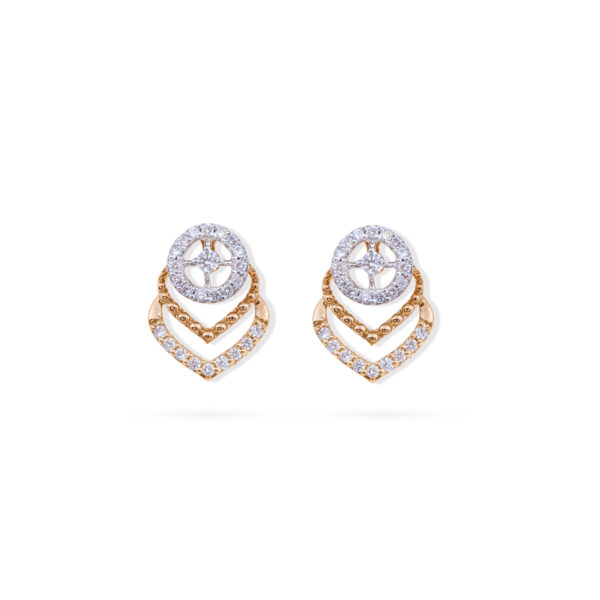Twin Glow Diamond Earrings - 18K Jewellery