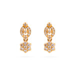 Floral Drop Diamond Earrings