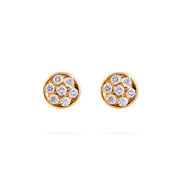 Crystal Bud Diamond Earrings - 22K Jewellery for Women