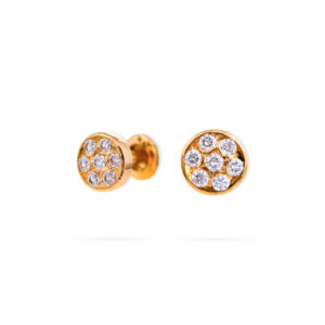 Crystal Bud Diamond Earrings - 22K Jewellery