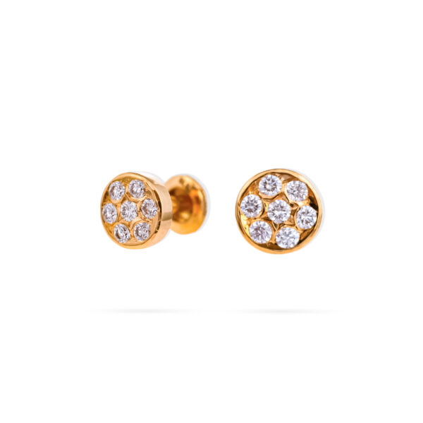Crystal Bud Diamond Earrings - 22K Jewellery for Women