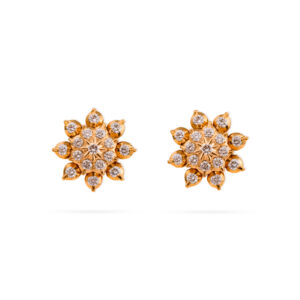 Gold Bloom Diamond Earrings
