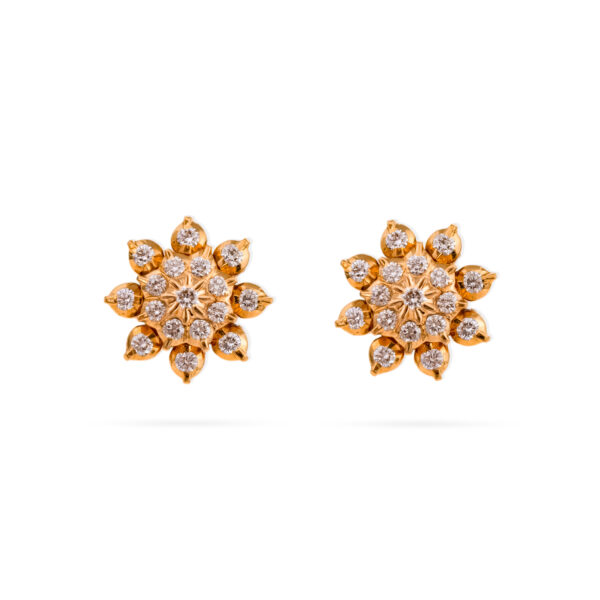 Gold Bloom Diamond Earrings