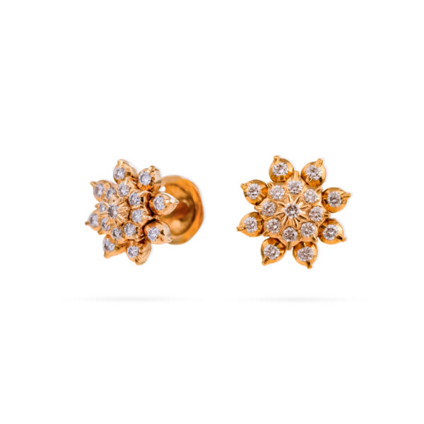 Gold Bloom Diamond Earrings