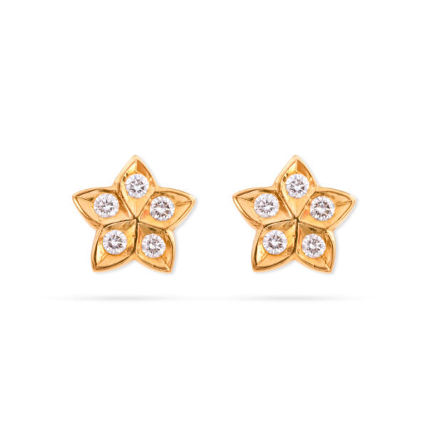 Star Bloom Diamond Earrings - 22K Jewellery