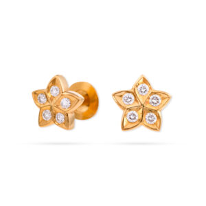Star Bloom Diamond Earrings - 22K Jewellery