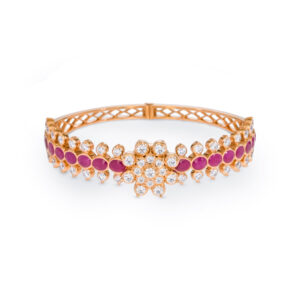 Eternal Bloom Diamond Bangles - 22K Jewellery