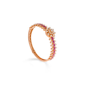 Eternal Bloom Diamond Bangles - 22K Jewellery
